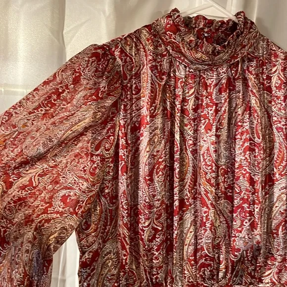 Lulus Paisley Long Sleeves Mini Cocktail Dress - Picture 8 of 13